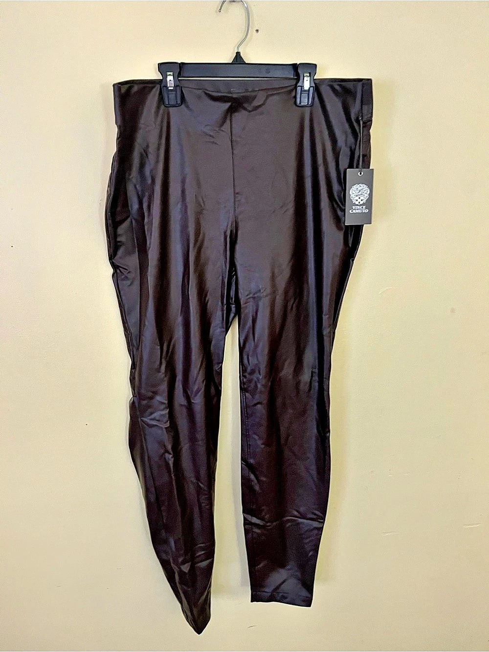 Vince Camuto Faux Leather Leggings Brown Size 1X NWT